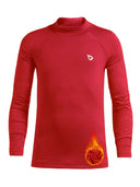 baleaf Boys Thermal Compression Shirts Youth Long Sleeve Fleece Base Layer Soccer Football Cold Gear