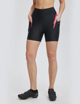 Baleaf Women's High Rise 4D Padded Bike Shorts Hot Pink Main