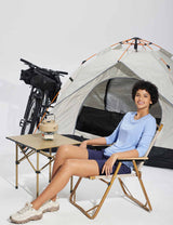 Baleaf Women's UPF50+ Crew Neck Cycling Long Sleeve Shirts Kentucky Blue Full