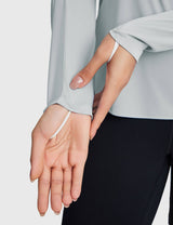 Baleaf Women's Rounded Hem Hooded Long Sleeve High-Rise with Thumbholes