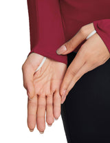 Baleaf Women's Rounded Hem Hooded Long Sleeve Lava Falls with Thumbholes