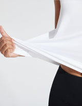 Baleaf Women's Quick-Dry Neck-Length Tank Top Lucent White Details