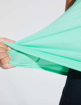 Baleaf Women's Quick-Dry Neck-Length Tank Top Brook Green Details