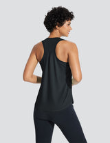 Baleaf Women's Quick-Dry Neck-Length Tank Top Anthracite Back