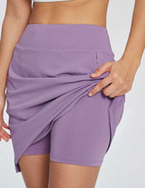 Baleaf Women's UPF 50+ Drawstring Knee-length Skort Very Grape with Built-in Mesh Liner Shorts