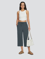 Baleaf Women's High Rise Straight Leg Sweatpants Ebony Full