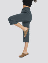 Baleaf Women's High Rise Straight Leg Sweatpants Ebony Side