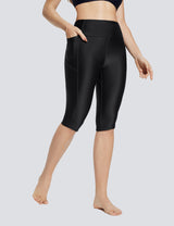 Baleaf Women's Quick-dry High-Rised Swim Trunks Anthracite Side