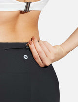 Baleaf Women's High-Rise Stretchy Multi-Pocket Swim Shorts Anthracite Details