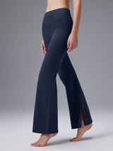 Cozy Fleece High-Waist Flare Pocket Pants