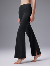 Cozy Fleece High-Waist Flare Pocket Pants