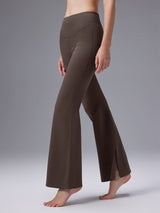 Cozy Fleece High-Waist Flare Pocket Pants