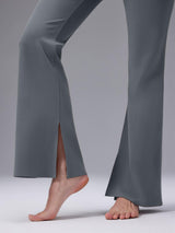 Cozy Fleece High-Waist Flare Pocket Pants