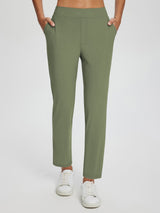 Olive green Sculpt High-Waist Tapered Yoga Pants with pockets. High waist, tapered leg, ankle length. #color_Army Green