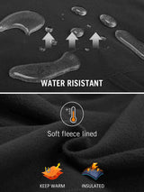 Women's fleece-lined cycling leggings feature water-resistant fabric and keep warm. #color_Black