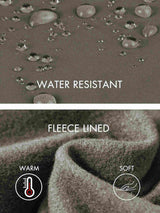 Close-up of Laureate Thermal Tapered Joggers showcasing water-resistant fabric and warm, soft fleece lining. #color_Gray