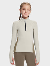 baleaf Girls Long Sleeve Shirts Fleece Jacket Fall Half Zip Pullover Kids Sweatshirts Athletic Thermal Coat