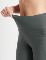 Baleaf Women's UPF50+ High-Rise Seamless Swim Shorts Details - Smoked Pearl