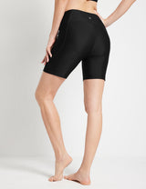 Baleaf Women's UPF50+ High-Rise Seamless Swim Shorts Back - Anthracite
