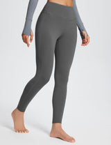 Baleaf Women's Laureate High-Rise Thermal Leggings dbh073 Grey Side