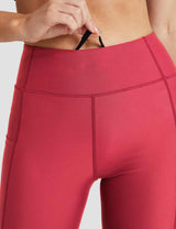 Flyleaf UPF50+ High Rise Swim Shorts Rose Red Details