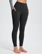Baleaf Women's Laureate High-Rise Thermal Leggings dbh073 Black Side