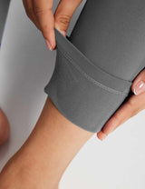 Baleaf Women's Laureate High-Rise Thermal Leggings dbh073 Grey Details