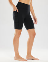 Baleaf Women's Sweatleaf High-Rise Pocketed Shorts ebh012 Anthracite Side