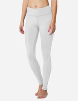 Baleaf Women's Mid-Rise Fleece Lined Basic Yoga & Workout Leggings abh018 White Side