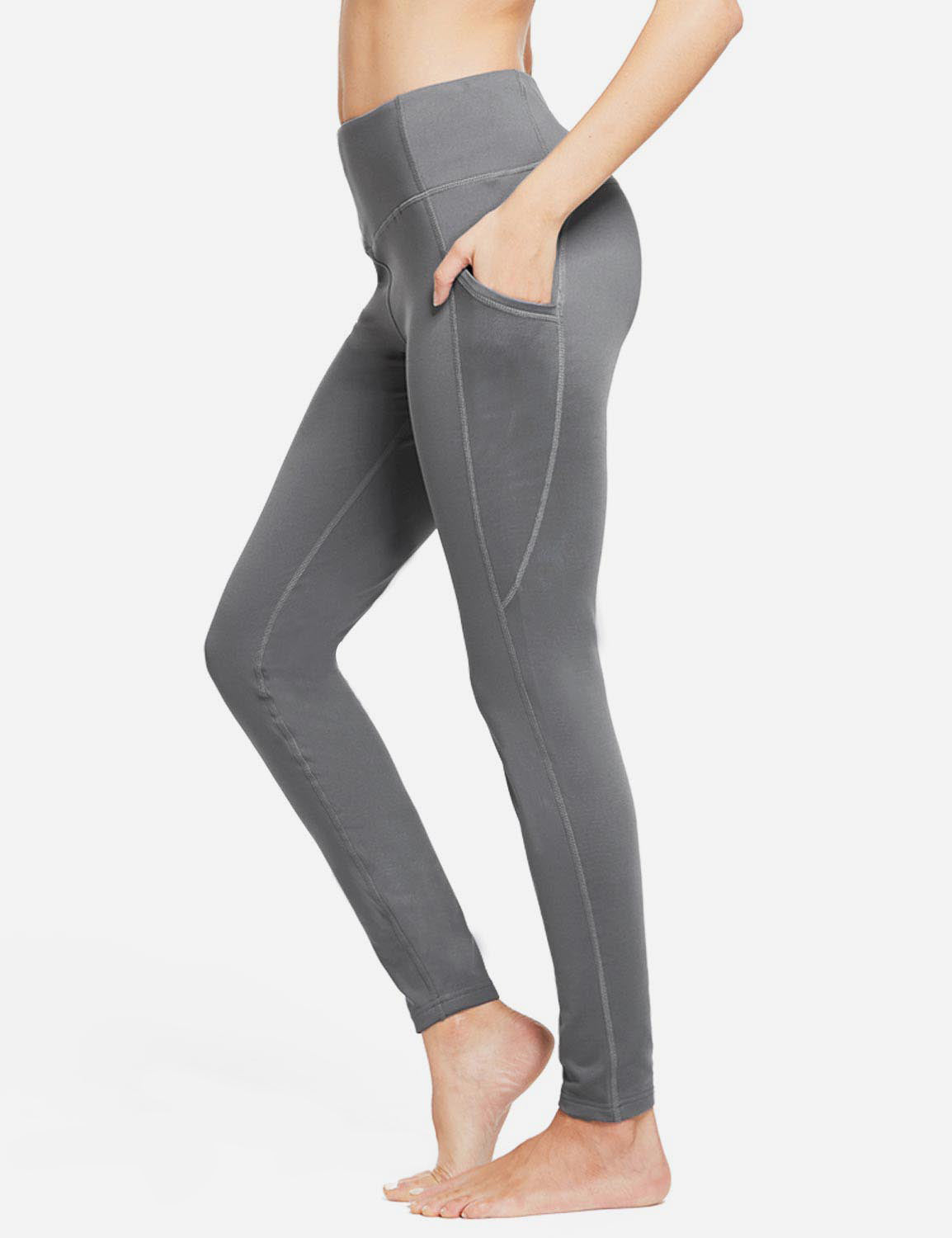 Black Thermal Fleece Lined Leggings  International Society of Precision  Agriculture