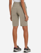 Khaki Laureate UPF50+ DWR shorts, practical for hiking and travel. #color_Khaki
