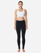 Baleaf Women's Mid-Rise Fleece Lined Basic Yoga & Workout Leggings abh018 Black Full