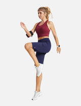 Baleaf Women's Flyleaf Pull-On Bermuda Shorts dbd005 Navy Full