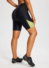 Baleaf Women's Airide 4D Padded Cycling Shorts eai009 Shadow Lime Back