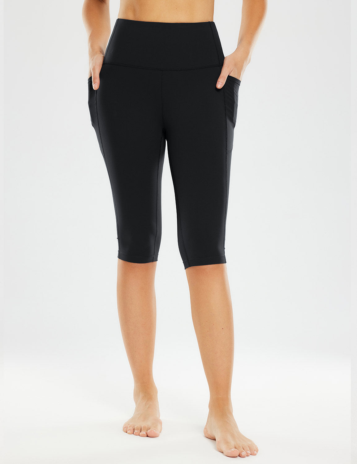 Baleaf Women's High Rise KneeLength Pocketed Capris Baleaf Sports