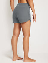 Baleaf Women's Quick Dry UPF50+ High Waisted Swim Shorts Smoked Pearl Back