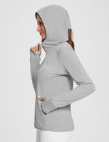 #Baleaf Women's UPF 50+ Lightweight Hoodie ega005 High-Rise Side