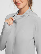 #Baleaf Women's UPF 50+ Lightweight Hoodie ega005 High-Rise Details