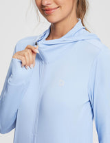 #Baleaf Women's UPF 50+ Lightweight Hoodie ega005 Kentucky Blue Details