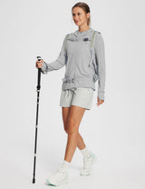 #Baleaf Women's UPF 50+ Lightweight Hoodie ega005 High-Rise Full