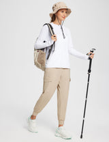 #Baleaf Women's UPF 50+ Lightweight Hoodie ega005 Lucent White Full