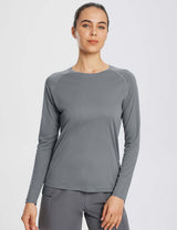 Baleaf Women's UPF 50+ Quick-Dry Sun Shirts ega010 Light Gray Main