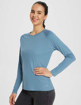 Baleaf Women's UPF 50+ Quick-Dry Sun Shirts ega010 Light Blue Side