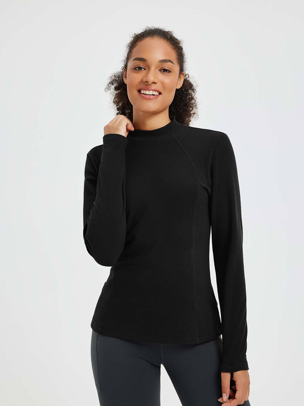 Running Half-Turtleneck Fleece Long-Sleeve T-Shirt