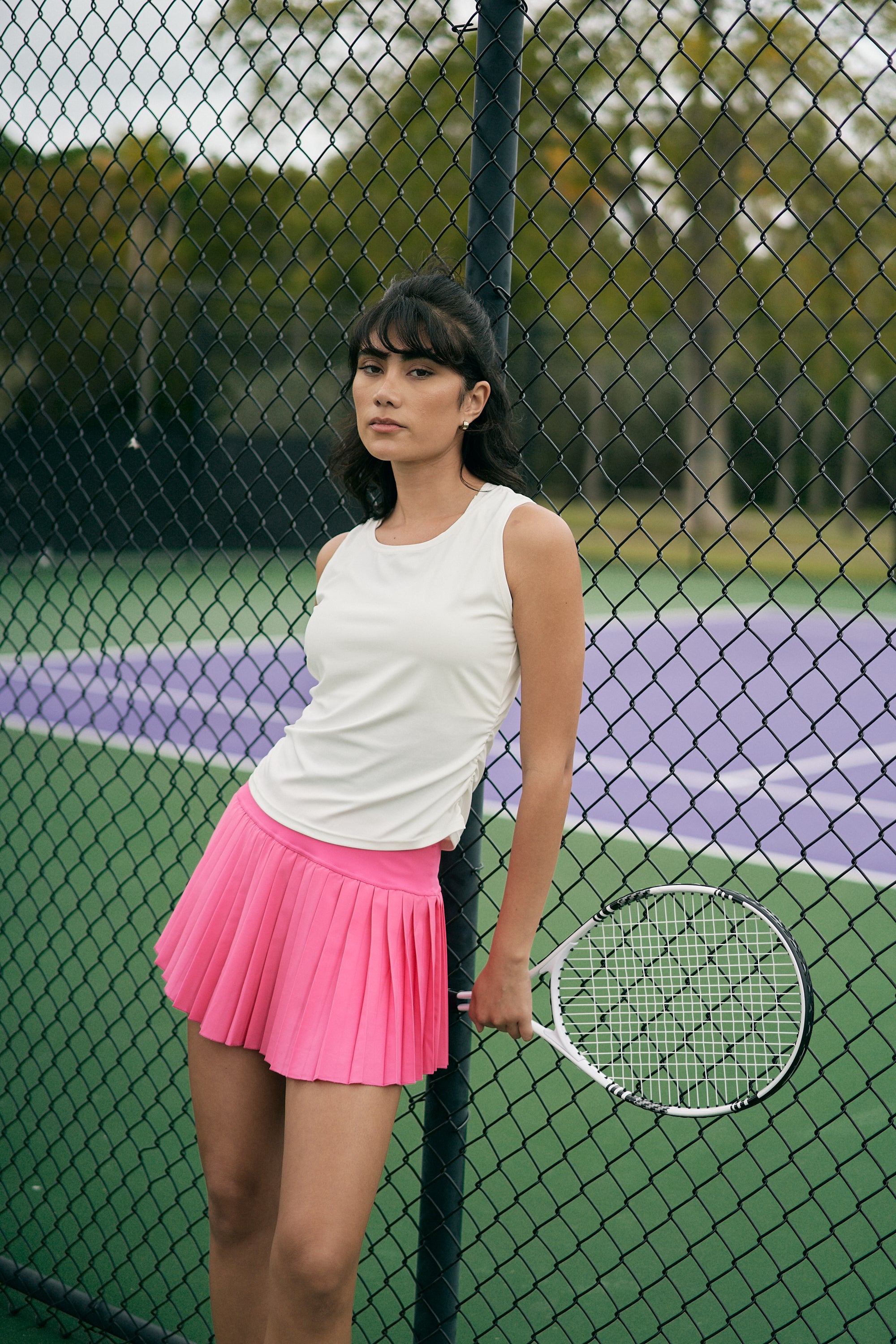 Evening Drift 2+1 Zipper Pockets Pleated Skirt – Baleaf Sports