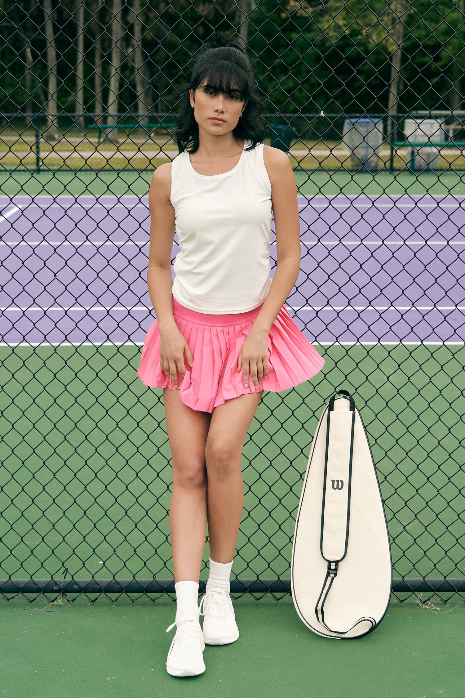 Evening Drift 2+1 Zipper Pockets Pleated Skirt – Baleaf Sports