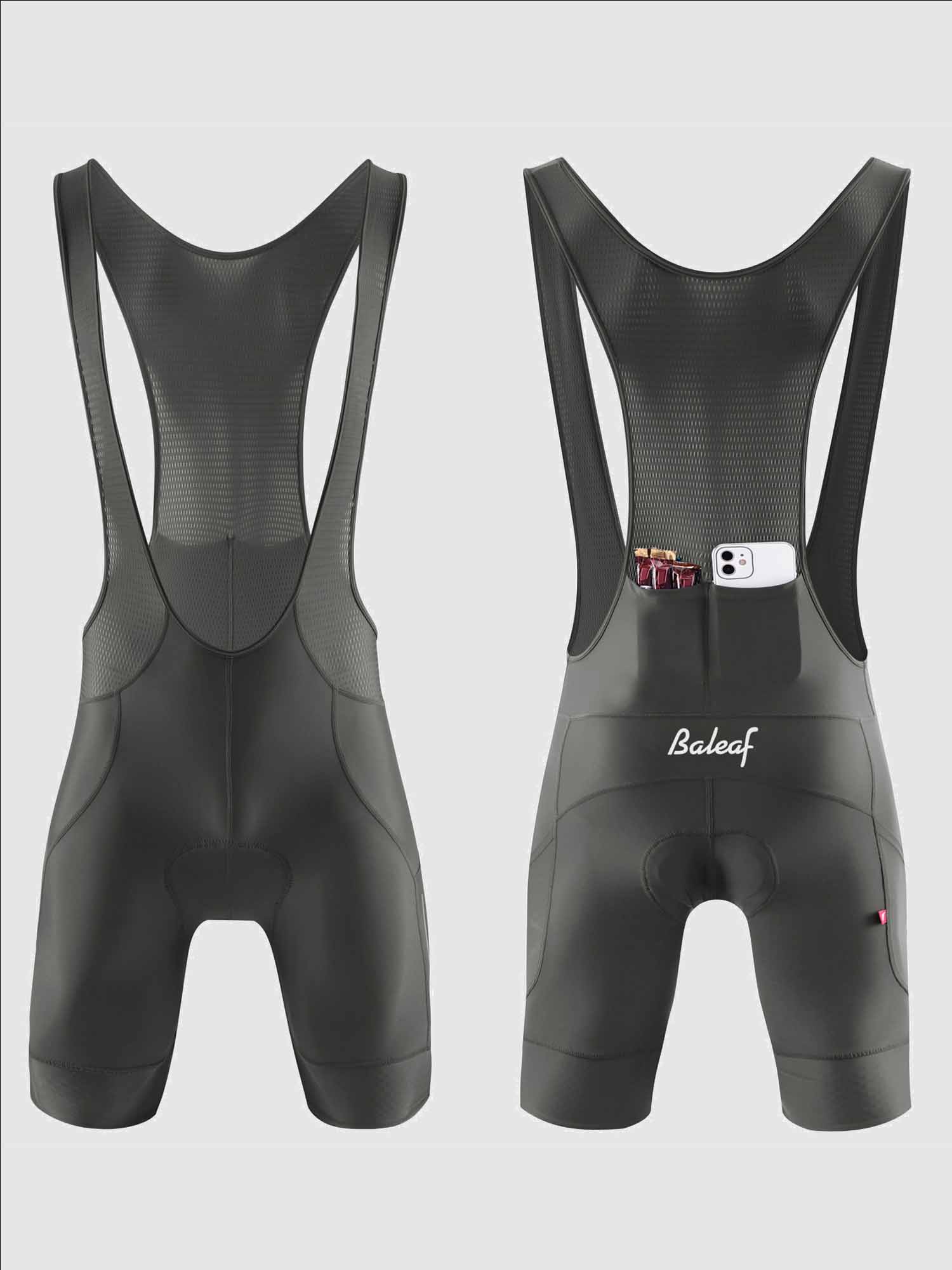 Men's 4D Cycling Bib Shorts | Gel Pad, 4 Pockets, UPF50+ - Baleaf