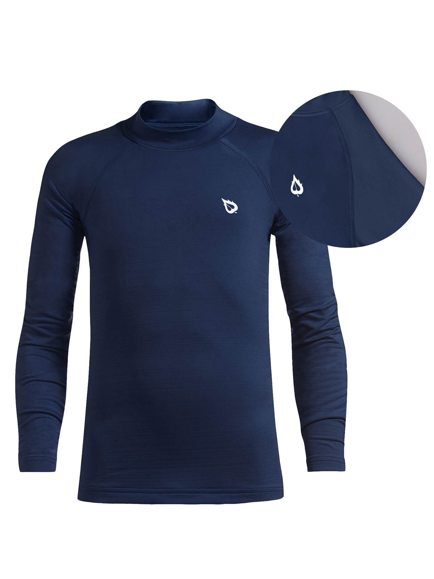 baleaf Boys Thermal Compression Shirts Youth Long Sleeve Fleece Base Layer Soccer Football Cold Gear