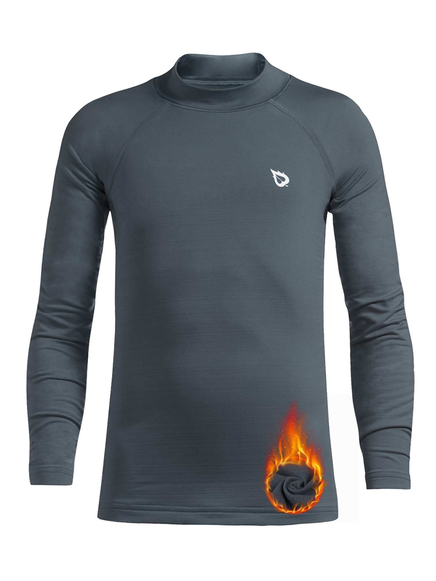 baleaf Boys Thermal Compression Shirts Youth Long Sleeve Fleece Base Layer Soccer Football Cold Gear