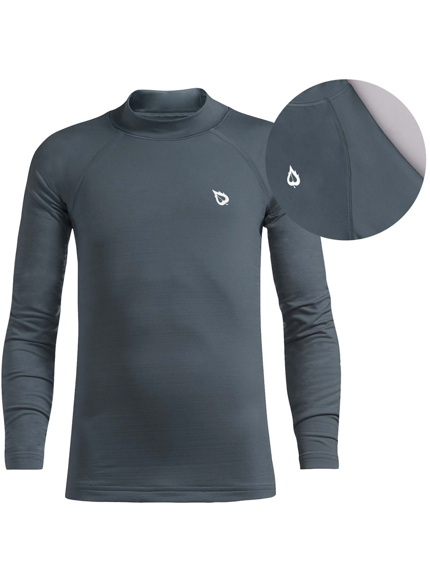 baleaf Boys Thermal Compression Shirts Youth Long Sleeve Fleece Base Layer Soccer Football Cold Gear